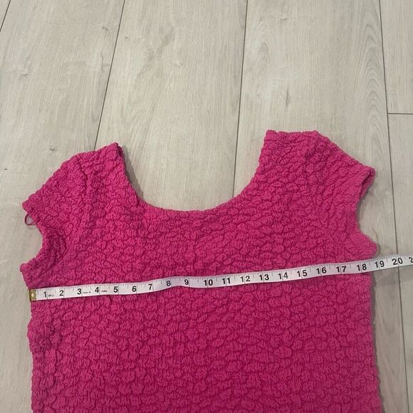 MAEVE By Anthropologie Socialite Popcorn Tee Women's Size Medium Pink - Picture 3 of 6